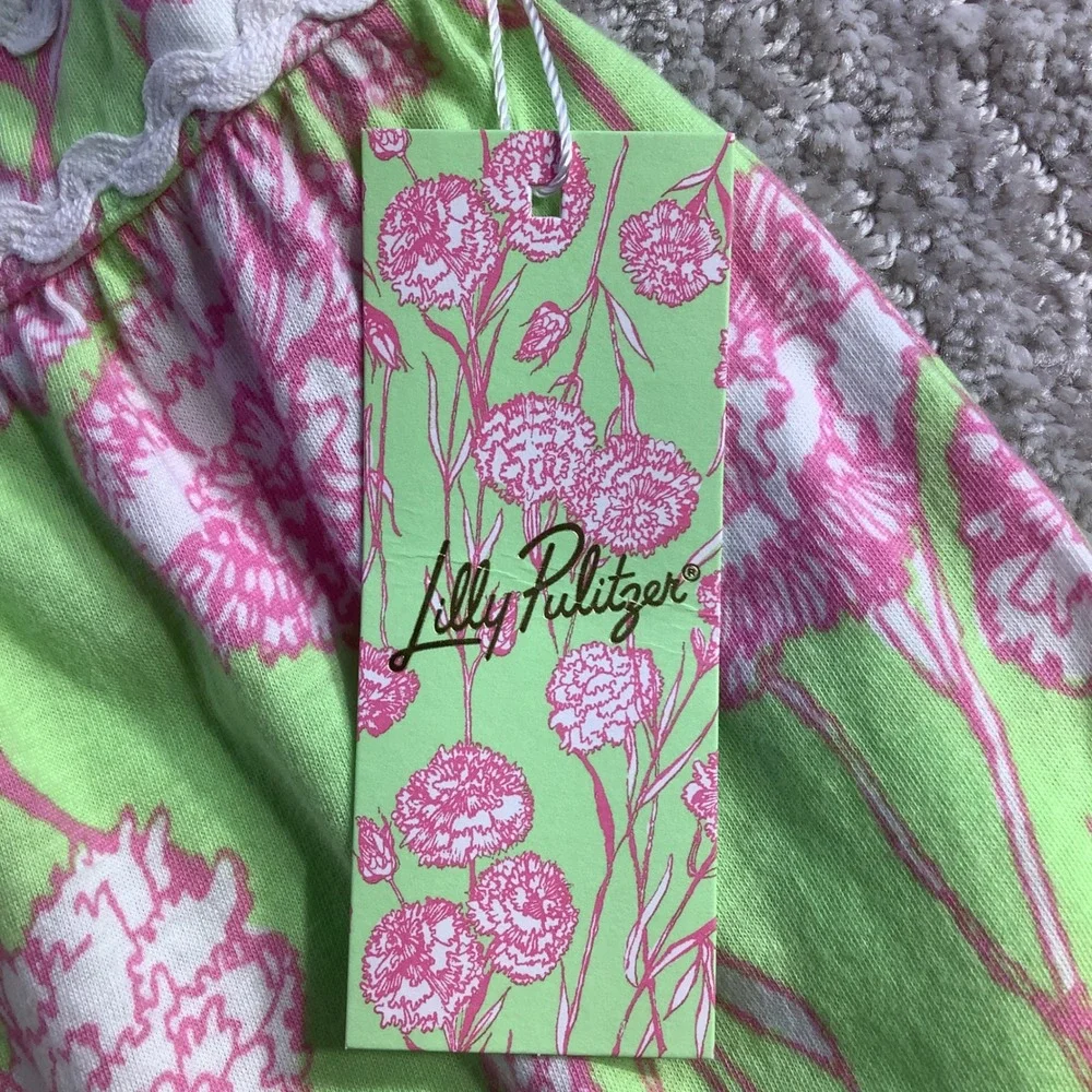 Lilly Pulitzer Girls Mini Pollie Midi Dress Pistachio Macaron Size M 6/7 NWT